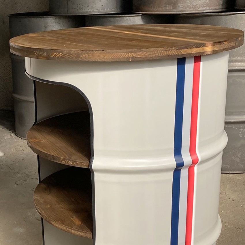 Bar avec plateaux bois