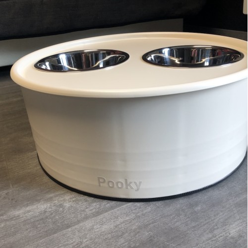 Coffre porte écuelles chien