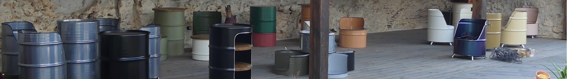 Mobiliers fûts recyclés